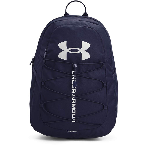 Under Armour Unisex-Adult Hustle Sport Backpack , Black (001)/Silver , One Size Fits All