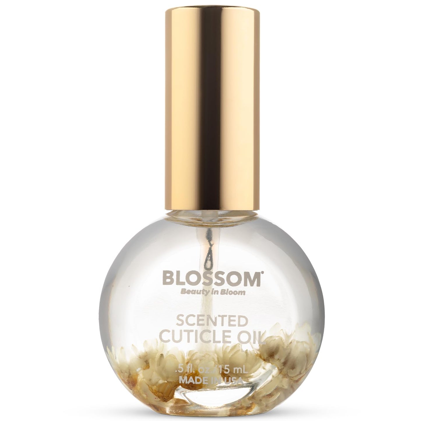 Blossom Cuticle Oil for Nails, Hydrating, Moisturizing, Scented Nail Oil Cuticle Care, Infused with Real Flowers, Made in USA, 0.5 fl. oz, Rose