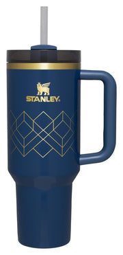 STANLEY Quencher H2.0 Tumbler with Handle and Straw 40 oz | Flowstate 3-Position Lid | Cup Holder Compatible for Travel | Insulated Stainless Steel Cup | BPA-Free | Black Chroma