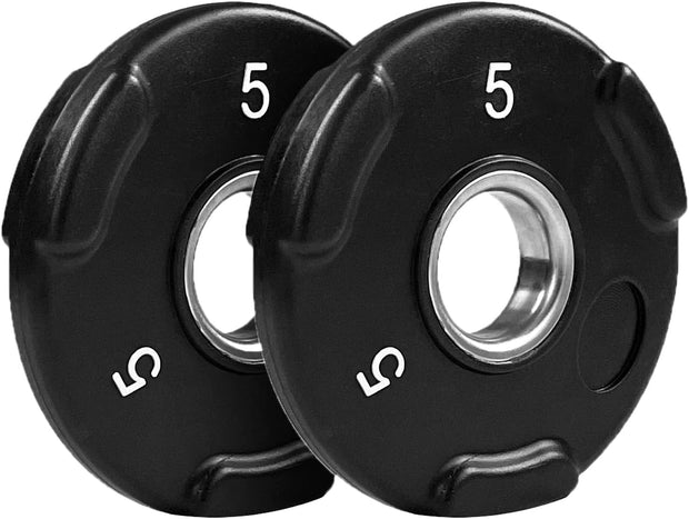 NEXO Commercial Urethane Grip 85lb Plate Set - Includes 2x 25's, 2x 10's, 2x 5's, and 2x 2.5's - Olympic 2 Inch, Premium Finish for Weight Training Home or Commercial