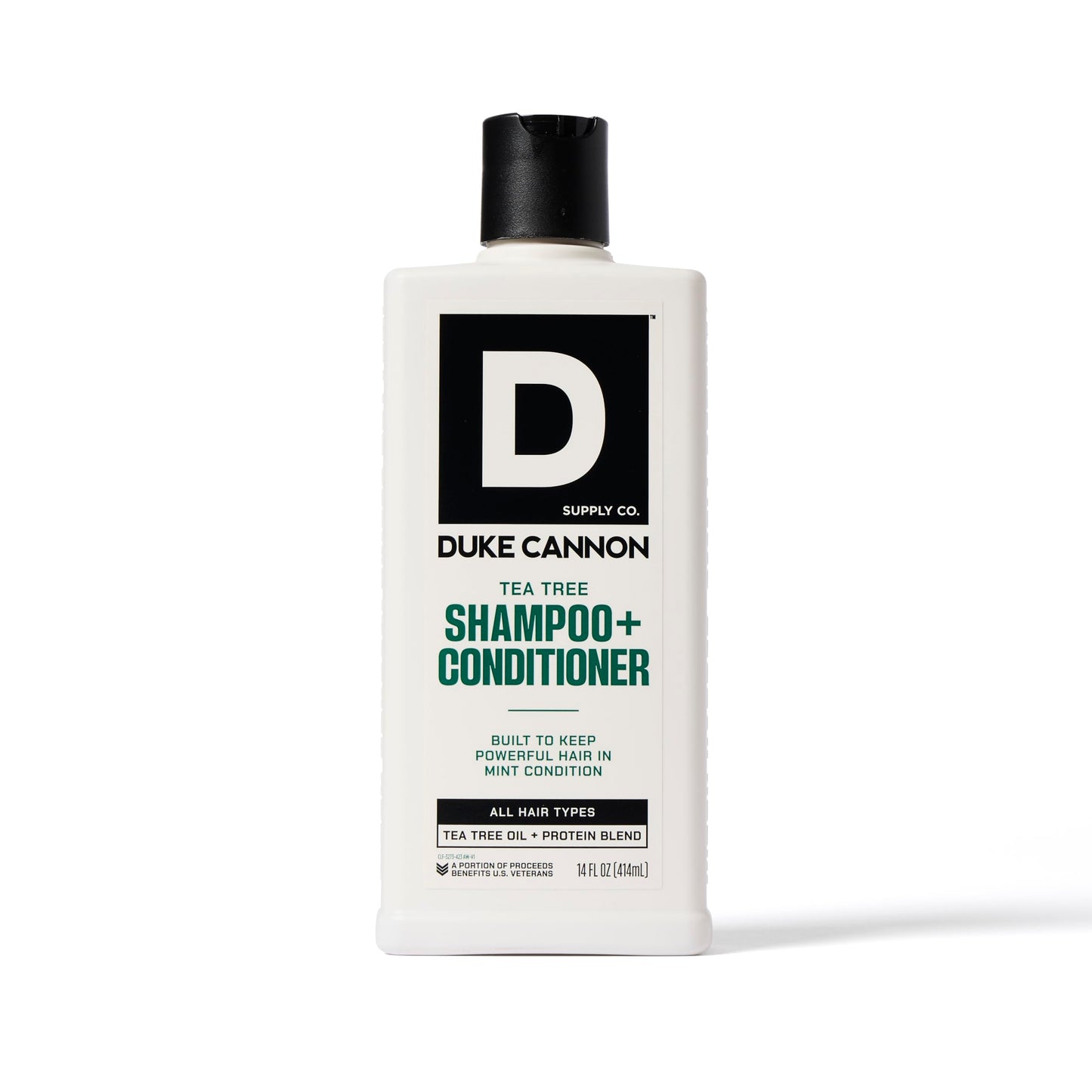Duke Cannon Supply Co. 2-in-1 Hair Wash - Masculine Scent - Gentle Cleansing Hair Wash For Men - Stimulating Hair Shampoo & Conditioner - Strengthens Hair - Naval Diplomacy - 2 Pack (14 oz)