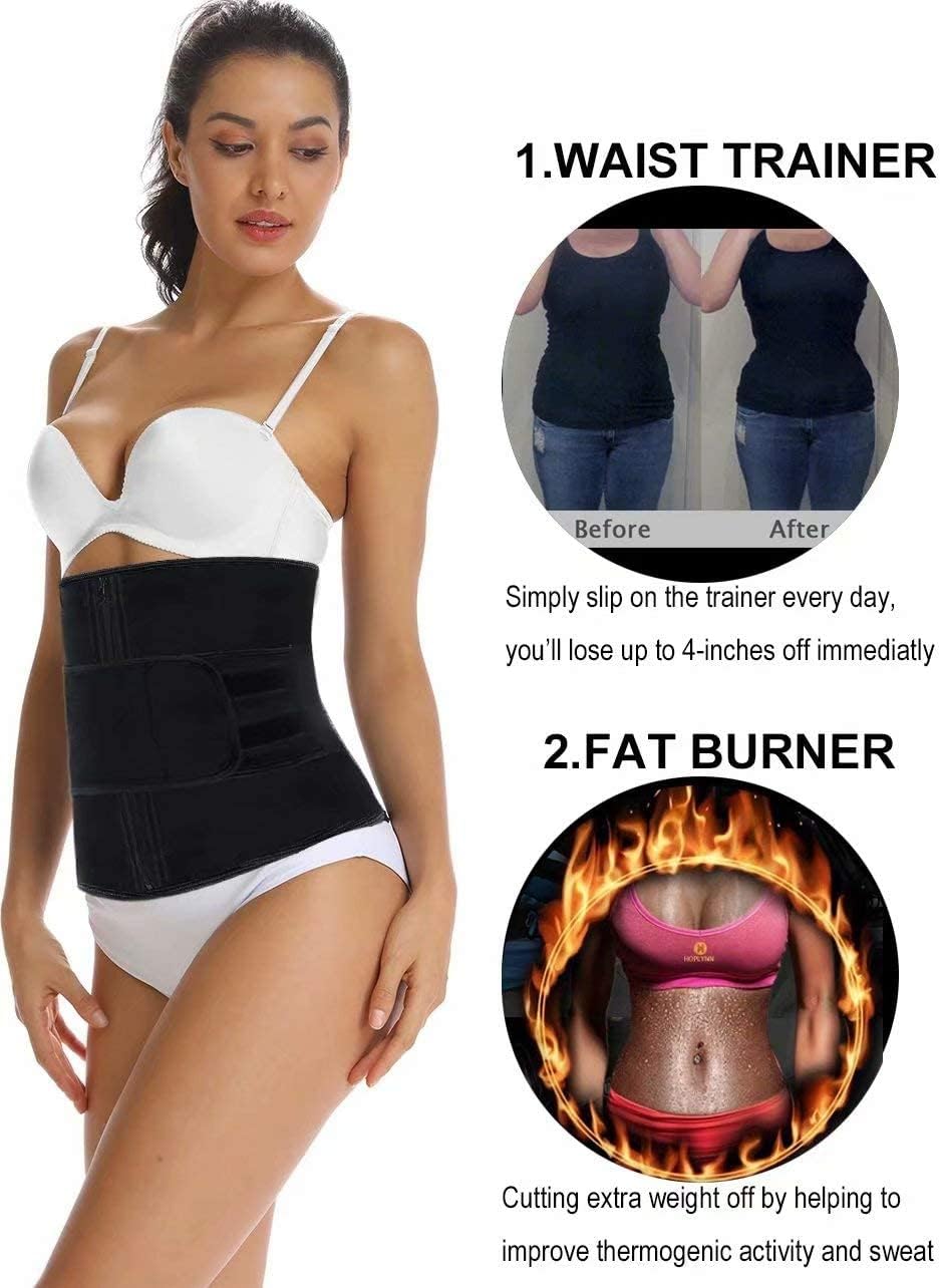 HOPLYNN Neoprene Sweat Waist Trainer Corset Trimmer Shaper Belt for Women