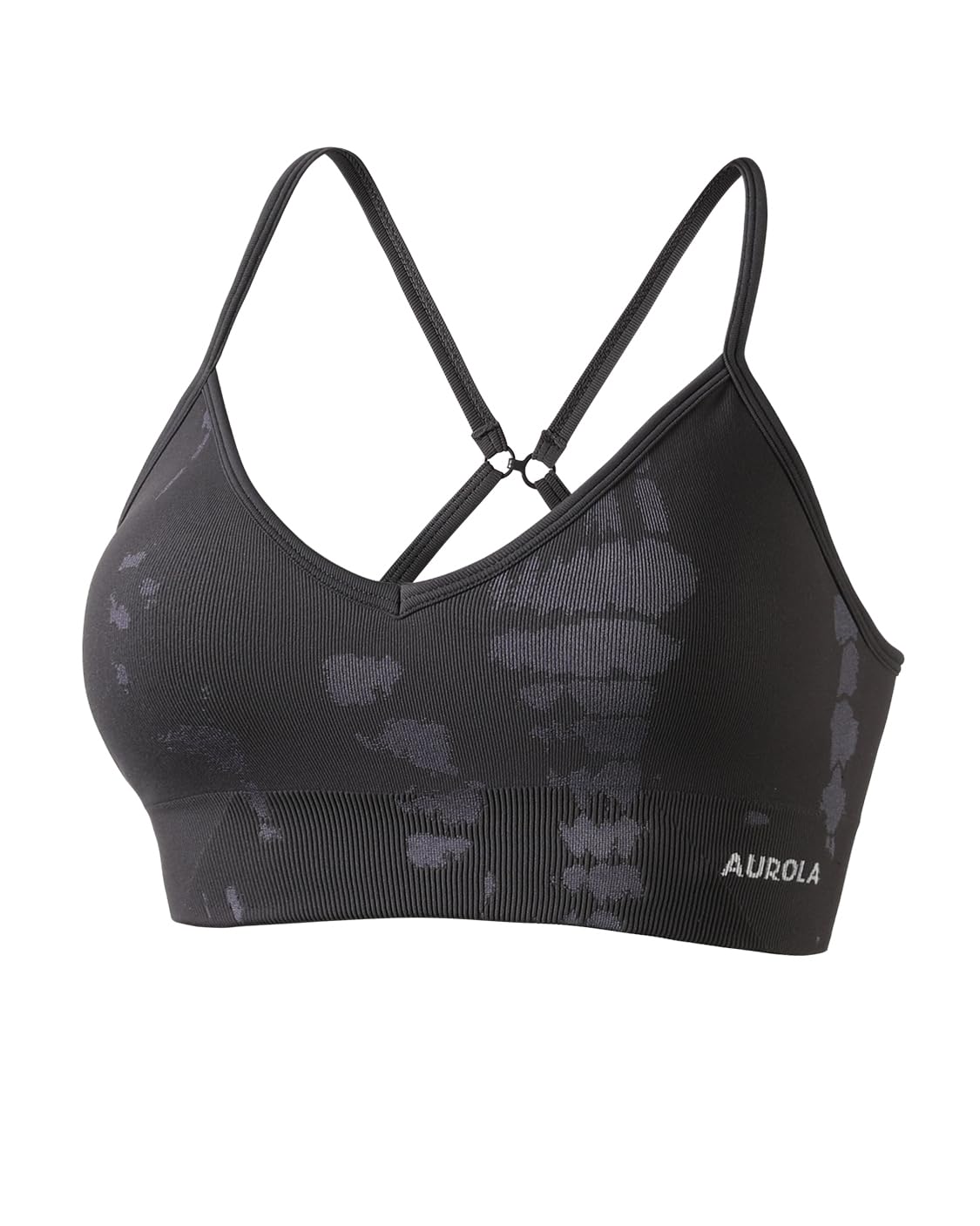 AUROLA Serpent Seamless Sports Bras for Women,Backless Padded Strappy Workout Gym Yoga Crop Tops