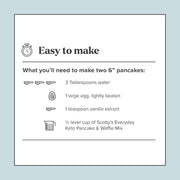 Scotty's Everyday - Keto Pancake and Waffle Mix - 1g Net carbs, 0g Added Sugar, Gluten-Free, High Fiber - No Nut Flours - 9.08oz, Pack of 1