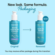 MAREE Hair Oil for Frizzy Hair with Keratin, Biotin & Vitamins - Hair Serum for Frizzy and Damaged Hair - Frizz Control Hair Care Products for Women - Aceites Para el Cabello - Keratin Hair Treatment