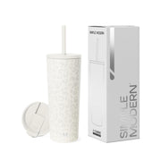 Simple Modern Insulated Tumbler with Lid and Straw | Iced Coffee Cup Reusable Stainless Steel Water Bottle Travel Mug | Gifts for Women Men Her Him | Classic Collection | 24oz | Midnight Black