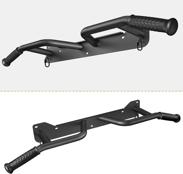 Kipika Pull Up Bar for Doorway Wall Mounted Multi-Grip Strength Bar with Resistance Band Hooks | Heavy-Duty Multifunctional Chin Up Bar for Home Gym Workout | 39-Inch Wide 600 Lbs Capacity