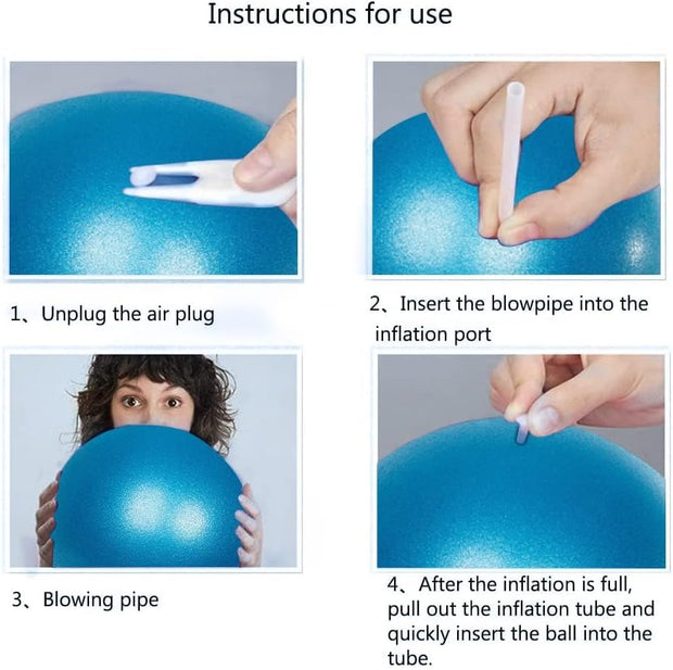 Small Pilates Ball 9 Inch Small Exercise Ball Mini Workout Yoga Balls for Gym Yoga, Core Training, Fitness, Workout, Stability, Improves Balance