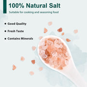 Soeos Himalayan Pink Salt 39 oz + Whole Black Peppercorns 18 oz, Coarse Grain, Kosher Salt for Grinder Refill, Salt and Pepper Grinder, Non-GMO Verified, Spice Seasoning Set for Cooking