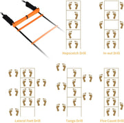 YISSVIC Agility Ladder and Cones 20 Feet 12 Adjustable Rungs Fitness Speed Training Equipment,1 Carry Bags, 10 Cones, 4 Stakes, Basketball, Soccer