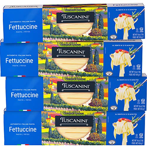 Tuscanini Authentic Italian Fettuccine Pasta Noodles, Made with Premium Durum Wheat, Nothing Artificial, Kosher, 16 Ounce (Pack of 20)