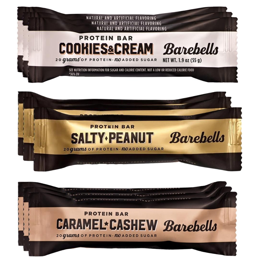 Barebels Protein Bars Variety Pack Sampler, Protein Snacks with 20g of High Protein (9 Pack)