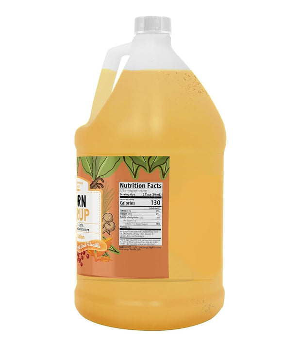 Unpretentious Corn Syrup, 1 Gallon Jug, Light Syrup with Real Vanilla, Gluten Free, Natural, Sugar Substitute, Jug with Twist Off Cap