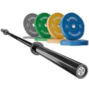 Mikolo 7ft Olympic Barbell, Barbell for Weightlifting and Powerlifting 45lb, Olympic Bar for 1500lbs Capacity, Weight Bar Fit 2” Standard Weights