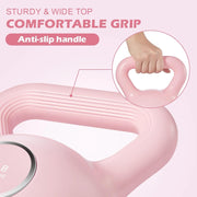 KHTO Kettlebells Fitness Exercise-Pink Strength Training Kettlebell Sets,Dumbbell Weights for Home Gym Equipment