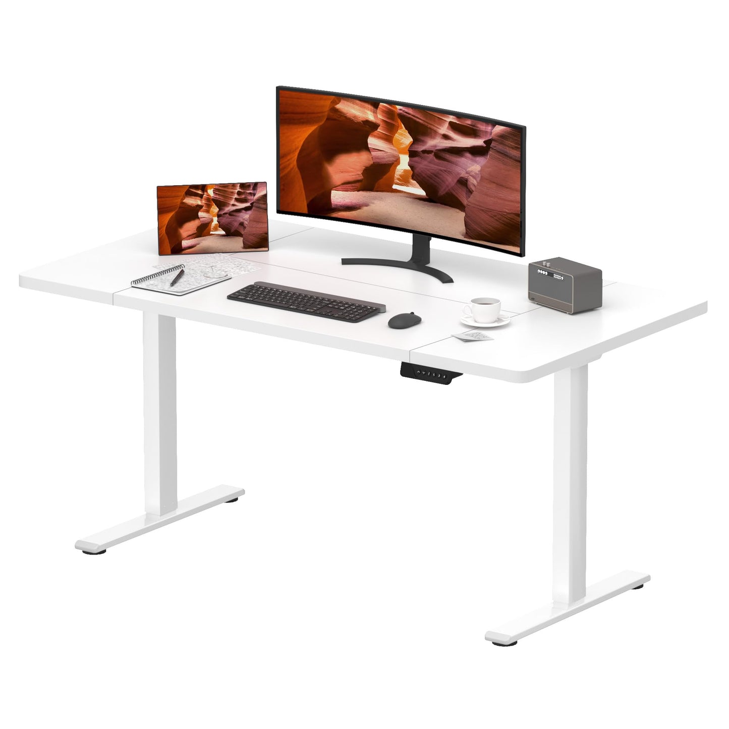 Dual Motor Standing Desk, Large Stand Up Desk, 71x31 Inches Electric Sit Stand Desk, 4 Memory Preset Adjustable Height Desk Home Office Desks(Black)
