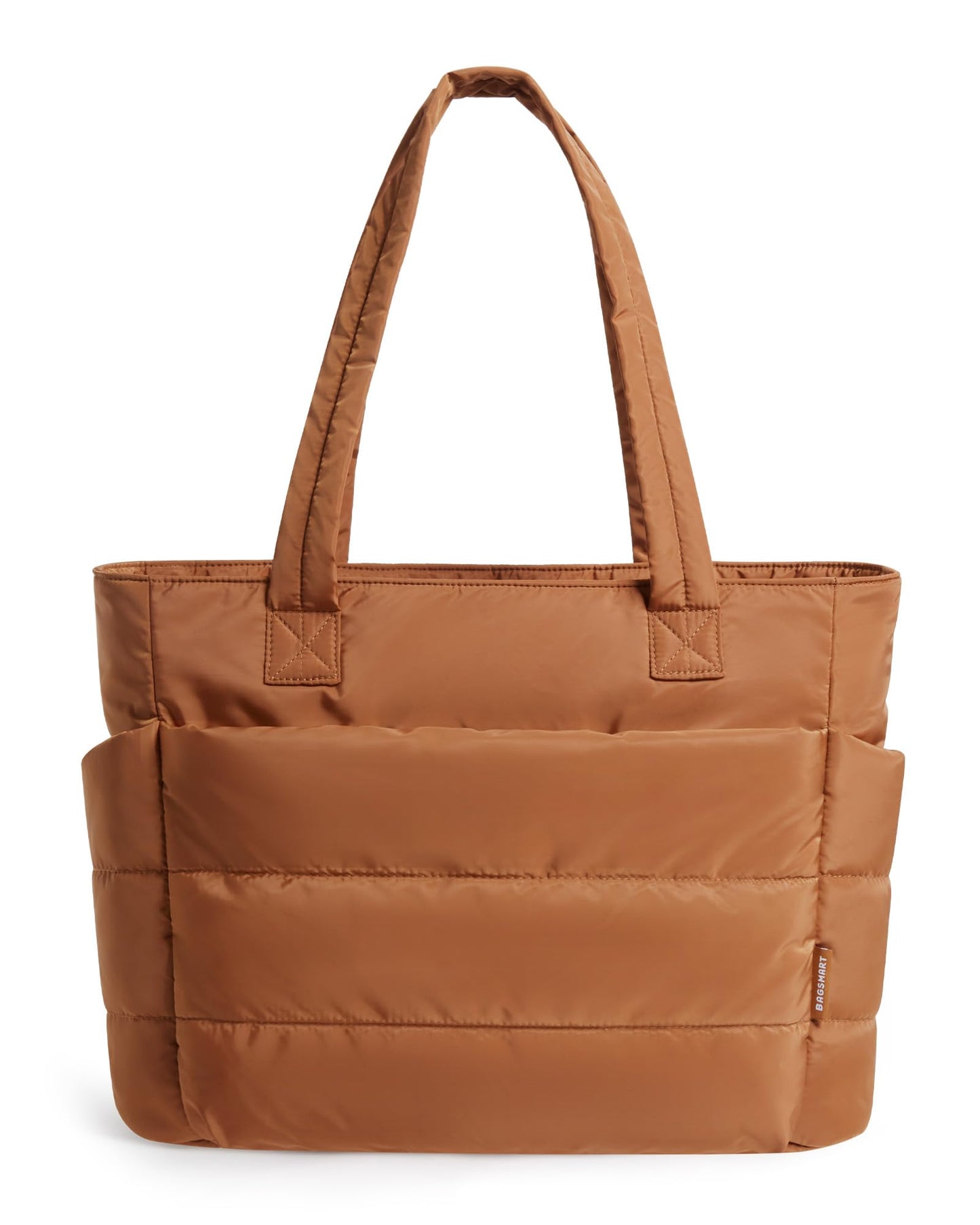 BAGSMART Tote Bag for Women, Lightweight Puffy Tote Bag with Compartments Quilted Shoulder Bag Handbag for Travel, Work, Gym
