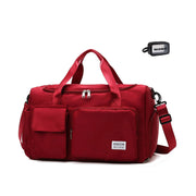 Small Gym Bag for Women, Travel Duffle Bag Carry On Weekender Bag with Shoe Compartment