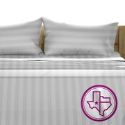 TEXAS LINEN CO. 100% Egyptian Cotton Sheets King Size Set - 1200 Thread Count Egyptian Cotton Luxury Sheets King Size, 17" Deep Pocket, Soft, Cooling Sateen Weave Hotel Quality Bedding Set - White