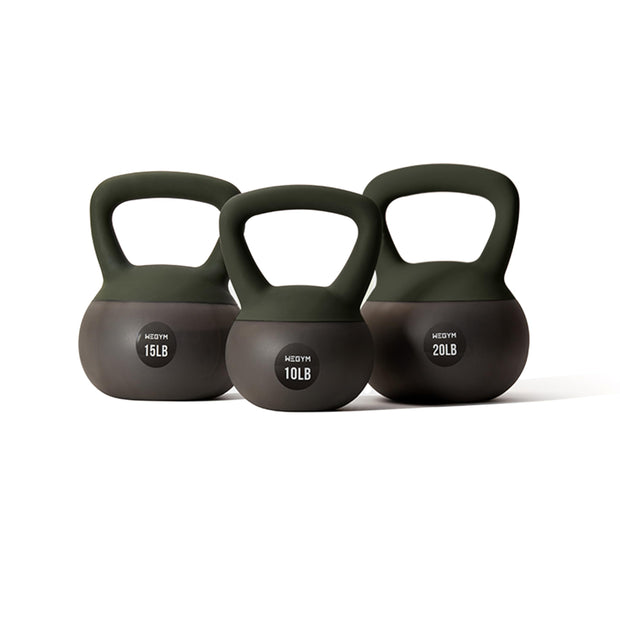 Soft Kettlebells with Cushioned Impact-Resistant Base and Anti-Slip, Wide-Grip Handle for Home Workouts, Weightlifting, and Full Body Strength Training
