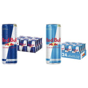 Red Bull Energy Drink (8.4 Fl Oz, 24 Cans) and Red Bull Sugar Free Energy Drink (8.4 Fl Oz, 24 Cans)