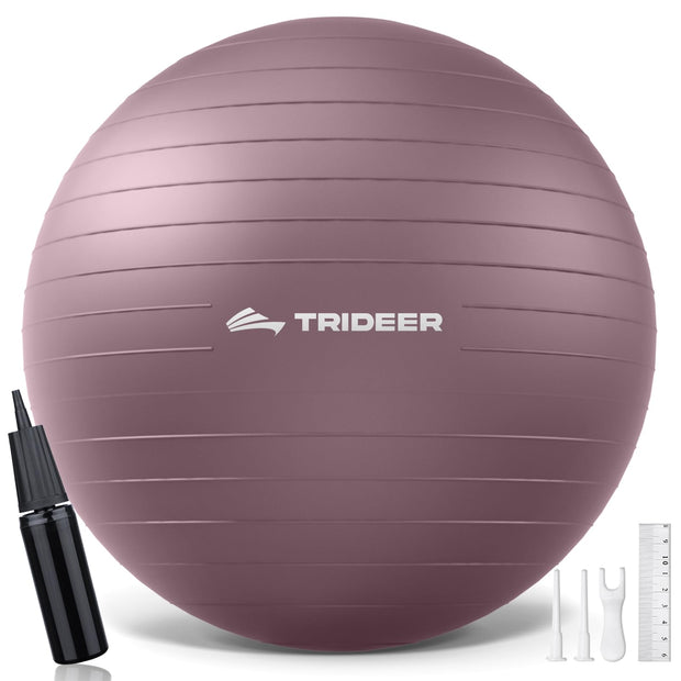 Trideer Yoga Ball – Anti-Burst Exercise Ball for Pregnancy, Office, Birthing, Stretching & Core Workout – Home Gym & Therapy