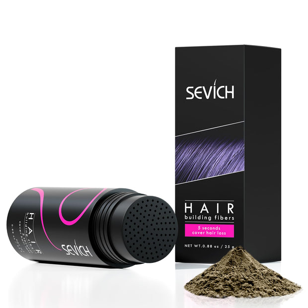 SEVICH Hair Fibers for Thinning Hair, Hair Building Fibers Instantly Thicker & Fuller Look,Hair Powder for Men & Women 25g Dark Brown
