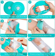 Waterproof Leg Cast Cover for Showering, Reusable Shower Sleeve for Lower Leg After Surgery, Watertight Non-Slip Adult Fracture Protector Bag, Water Proof Medical Covers for Calf/Ankle/Wound/Bandages