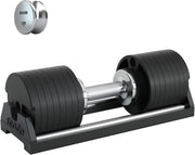 SNODE AD80 Drop Proof 80 lbs Adjustable Dumbbell Set -Adjustable Weights with Cast Iron Plates and Cradle, Knurled Handle, Fast Adjust, Compact Home Gym Equipment for Bench & Press