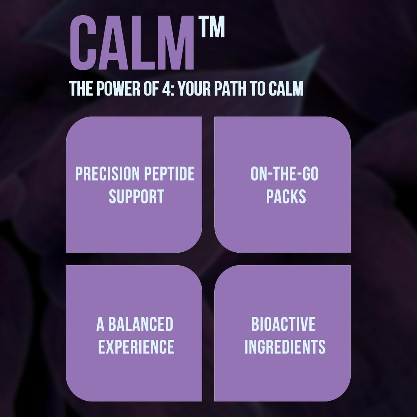 Calm Supplement | 30 Servings | Precision Peptide Support with Ashwagandha, GABA and L-Theanine | Lemon Citrus Flavor | On-The-Go Stick Packs
