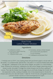 No Salt Lemon Pepper- 5.3 oz. Jar (Pack of 2) You won’t even miss the salt. Bright lemon flavor with spicy black pepper and a hint of garlic, onion and red bell pepper.