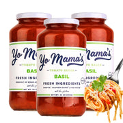 Yo Mama's Foods Keto Marinara Pasta Sauce - (3) 12.5 Ounce Jars - No Sugar Added, Low Carb, Low Sodium, Gluten Free, Paleo Friendly, and Made with Fresh, Non-GMO Tomatoes