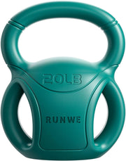 RUNWE 3 Handle Kettlebells Weight - Weight for Women Options 5, 10, 15 and 20 LB for Russian Twists AB Exercise, Weightlifting and Core Fitness Exercise Home Gym [Single in Sold]
