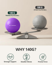 Trideer Pilates Ball 9 Inch, Small Exercise Ball with Exercise Guide for Yoga, Core Training, Physical Therapy, Balance, Stability, Stretching