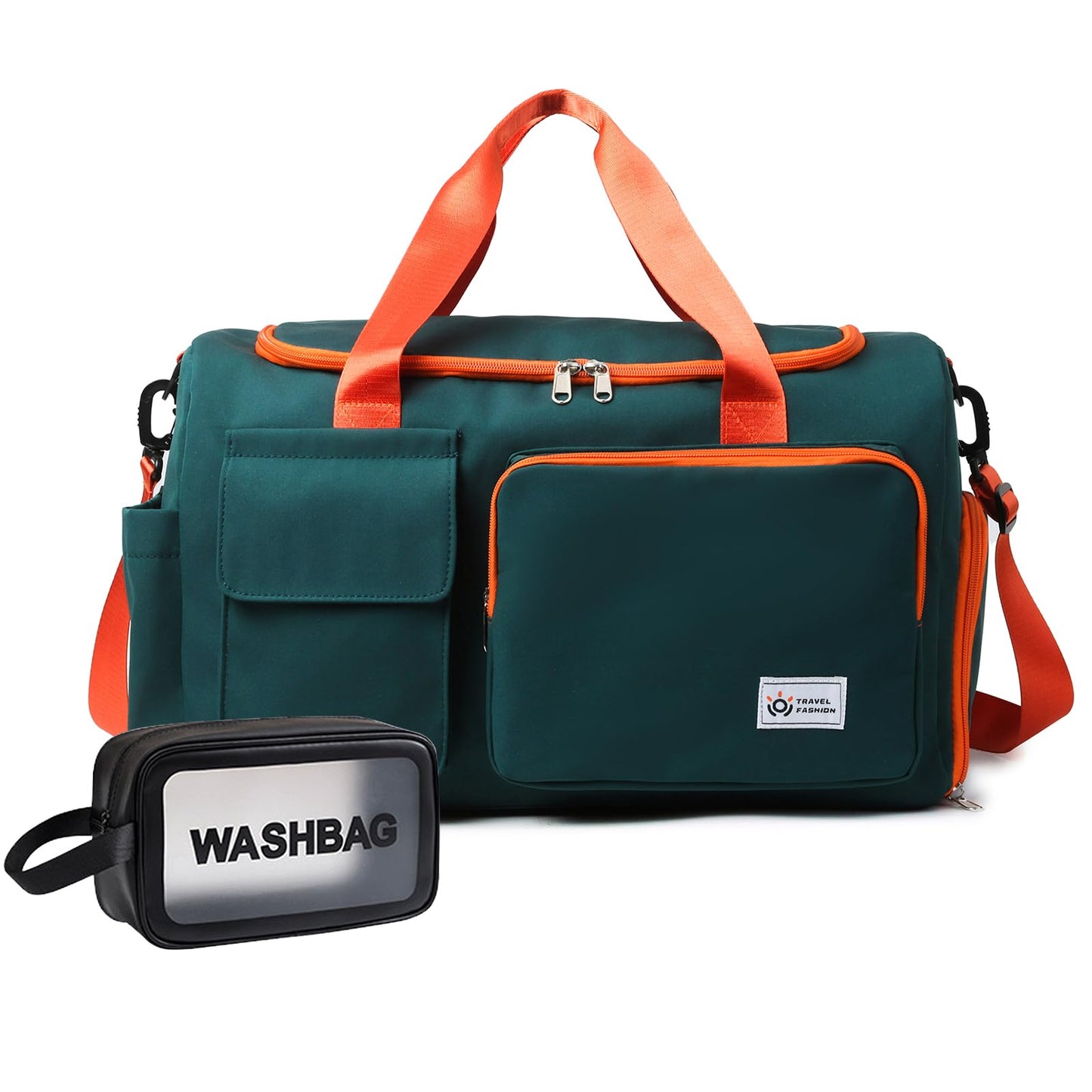 Small Gym Bag for Women, Travel Duffle Bag Carry On Weekender Bag with Shoe Compartment