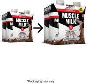 Muscle Milk Genuine Protein Shake, Chocolate, 25g Protein, 11 Fl Oz (Pack of 4)