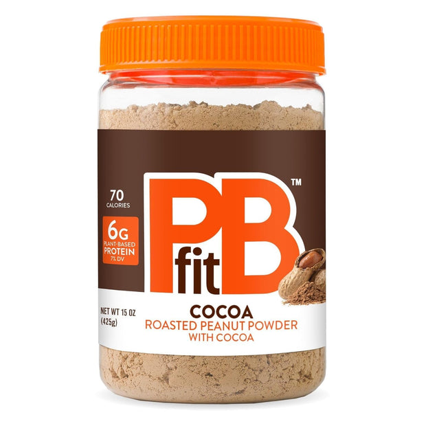 PBfit 30 Ounce Peanut Butter Powder Chocolate Flavor, Cocoa Powdered Peanut Butter Spread From Real Roasted Peanuts and Cocoa, 6g of Protein 7% DV, Gluten-Free, 70 calories, 88% less fat (Pack of 1)