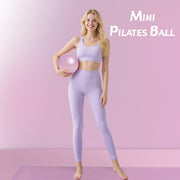 Pilates Ring Circle Set 10 pcs Pilates Equipment Accessories for Home Workouts 9.8” Pilates Ball 12” Magic Circle Yoga Ring and Resistance Bands for Women Pilates Ring and Ball Set Gift (Pink)