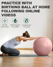 Trideer Yoga Ball – Anti-Burst Exercise Ball for Pregnancy, Office, Birthing, Stretching & Core Workout – Home Gym & Therapy