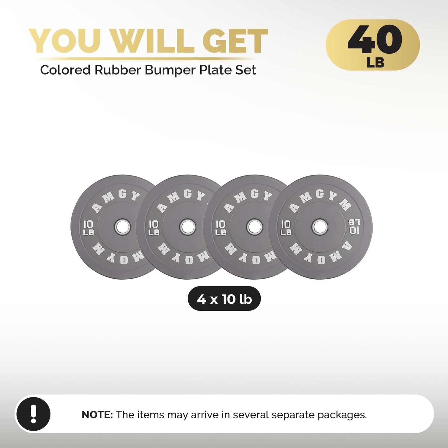 2 Inch Bumper Plates，10-500lbs，Barbell Rubber Olympic Weight Plates Set for Home Gym, Strength Training & Weight Lifting, Multiple Options Colors