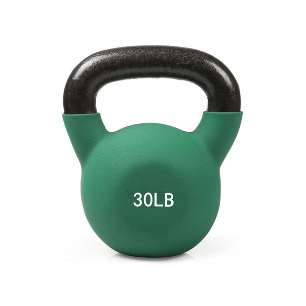 RitFit Neoprene Coated Solid Cast Iron Kettlebell 5 10 15 20 25 30 35 40 45 50 LB, Great for Full Body Workout, Cross-Training, Weight Loss & Strength Training