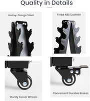 LIONSCOOL Premium Solid Steel Dumbbell Rack Stand Only, A-Frame Portable Weight Storage Organizer with Optional Tray and Wheels, Perfect for Home Gym Fitness Storage (200LBS/300LBS/700LBS Weight Capacity Available)