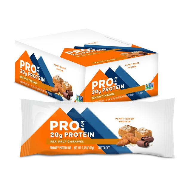 PROBAR - PROTEIN Bar, Peanut Butter Chocolate, Non-GMO, Gluten-Free, Healthy, Plant-Based, Whole-Food Ingredients, Natural Energy (12 Count)