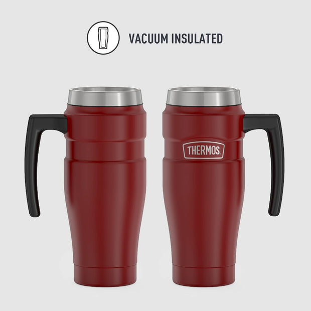 THERMOS Stainless King Vacuum-Insulated Travel Mug, 16 Ounce, Matte Stainless Steel
