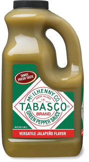 TABASCO Brand Cayenne Garlic Pepper Sauce, Mild Hot Sauce, Bulk Plastic Jug, Smoky & Zesty Blend with Savory Garlic, Perfect for Large Recipes, Great for Italian Dishes & More, 64 Fl Oz (Pack of 1)