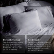 LUXOME Luxury Sheet Set | 100% Rayon (Viscose) from Bamboo | King Size - Stone | Deep Pockets | 4-Piece Set (Fitted, Flat, 2 Pillowcases)