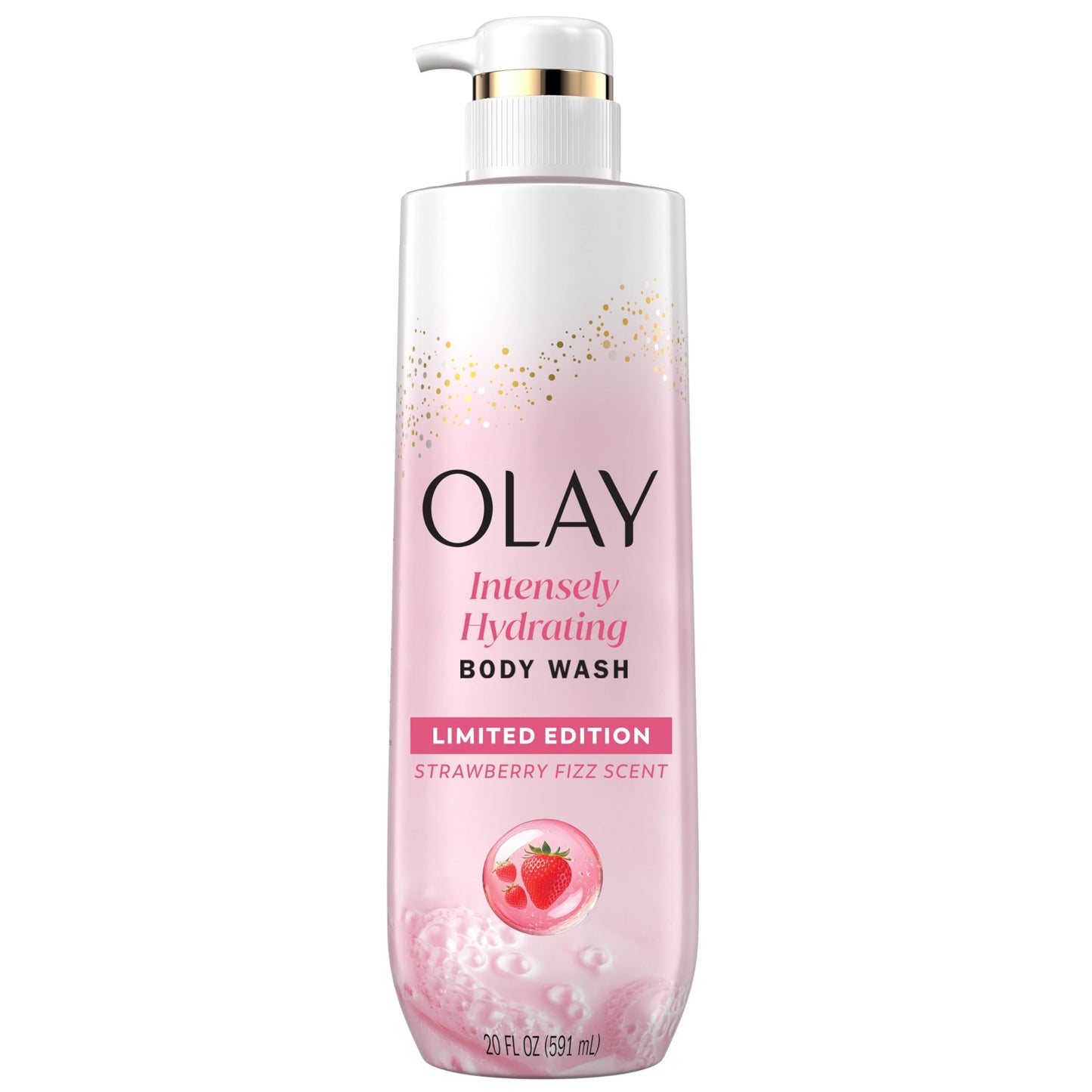 Olay Body Wash for Women, Intensely Hydrating, Pro-Hyaluronic Acid Serum Complex, Renews Moisture, Vitamin B3 Lameller Technology, For All Skin Types, Watermelon Summer Fizz Scent, 20 fl oz