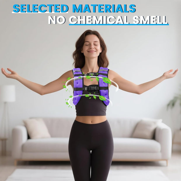 Weighted Vest for Woman Men, 6lb/8lb/12lb/16lb/20lb/30lb Weight Vest with Reflective Stripe, Weight Vests Adjustable for Walking, Weight Loss, Training, Running