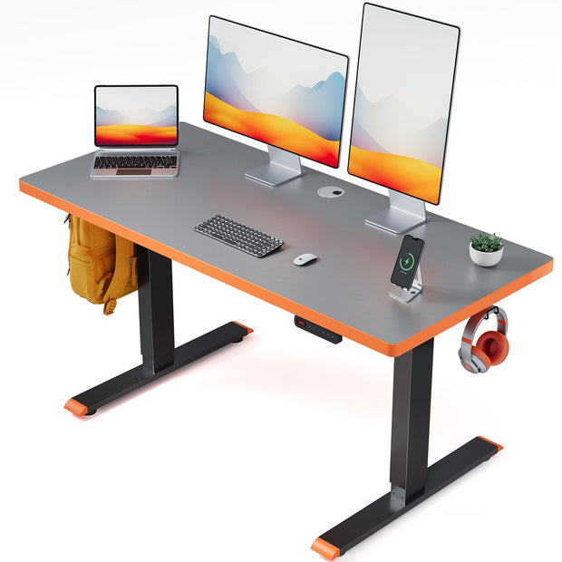 SIAGO Electric Standing Desk Adjustable - 48 x 24 Inch Sit Stand up Desk with Cable Management - 3 Memory Preset Adjustable Height Table