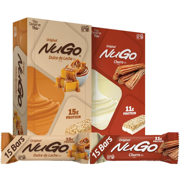 NuGo Protein Bar, Vanilla Yogurt, 11g Protein, 170 Calories, Gluten Free, 1.76 Ounce each, 15 Count (Pack of 1)